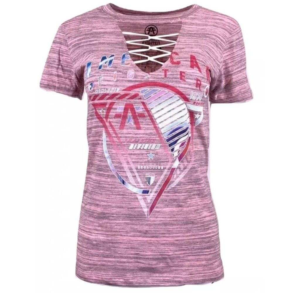 AMERICAN FIGHTER Women's T-Shirt S/S CARMOCHAEL - Picture 3 of 12